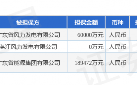 粤电力Ａ披露3笔对外担保，被担保公司达3家