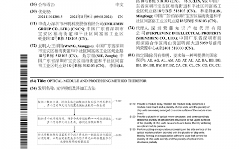 洲明科技公布国际专利申请：“光学模组及其加工方法”